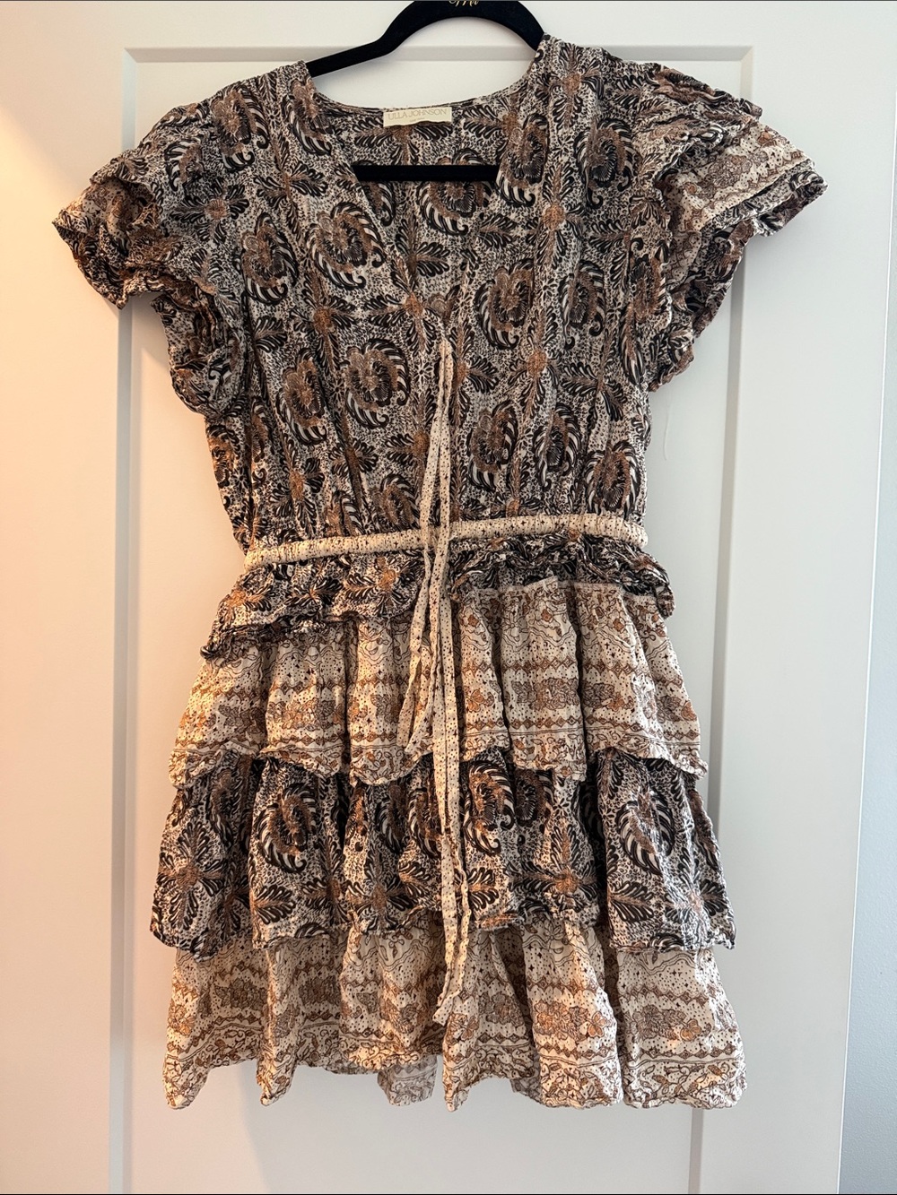 Ulla Johnson Brown, Cream & Black Paisley Blouse